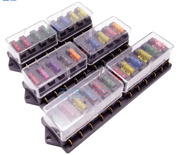 

Plane mounting 4, 6, 8, 10 Position Power Distribution Fuse Module Board, For AC/DC 5~60V.