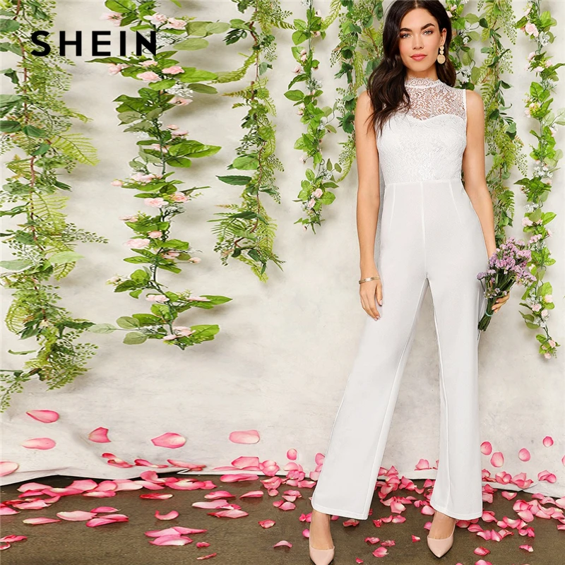 shein white jumpsuit