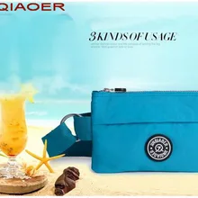 Jinqiaoer, фирменные модные женские водонепроницаемые поясные сумки нейлоновая Повседневная сумка Женская дорожная поясная сумка для монет