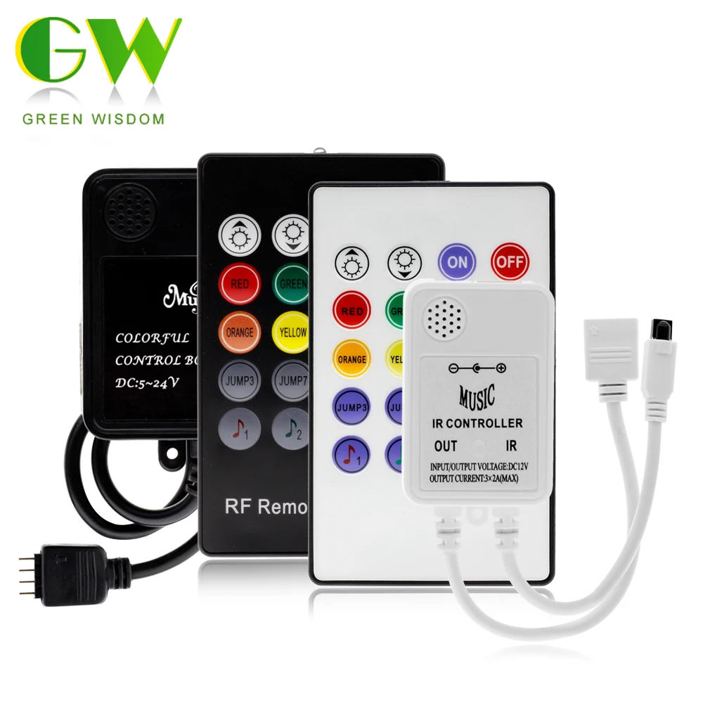 Music IR RF RGB Remote controller 20 Keys DC5 24V Music Controller