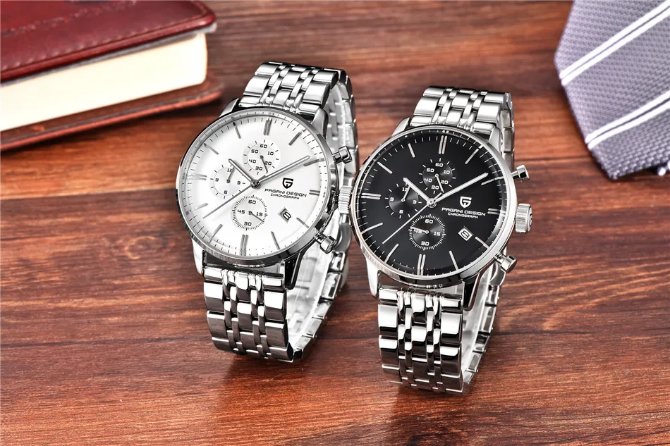 PAGANI Дизайн мужские модные повседневные Брендовые Часы водонепроницаемые простые кожаные кварцевые часы с хронографом подарки на годовщину для мужчин