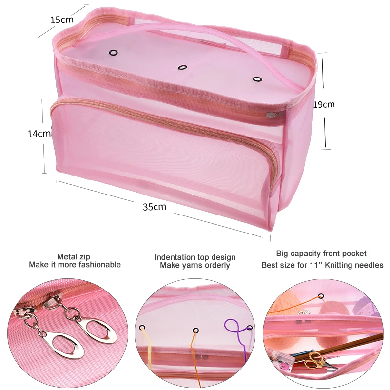 Инструменты для плетения пряжи сумка для хранения вязальный пакет для игл DIY ремесло органайзер для хранения резьбы бытовые швейные аксессуары сумки