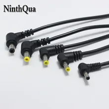 1 peça 5.5*2.5mm 2.5*2.1mm 4.8*1.7mm, 4.0*1.7mm 3.5 * mm tomada dc de 1.35mm 2.5*0.7mm, cabo de 30cm, conector preto de carregamento