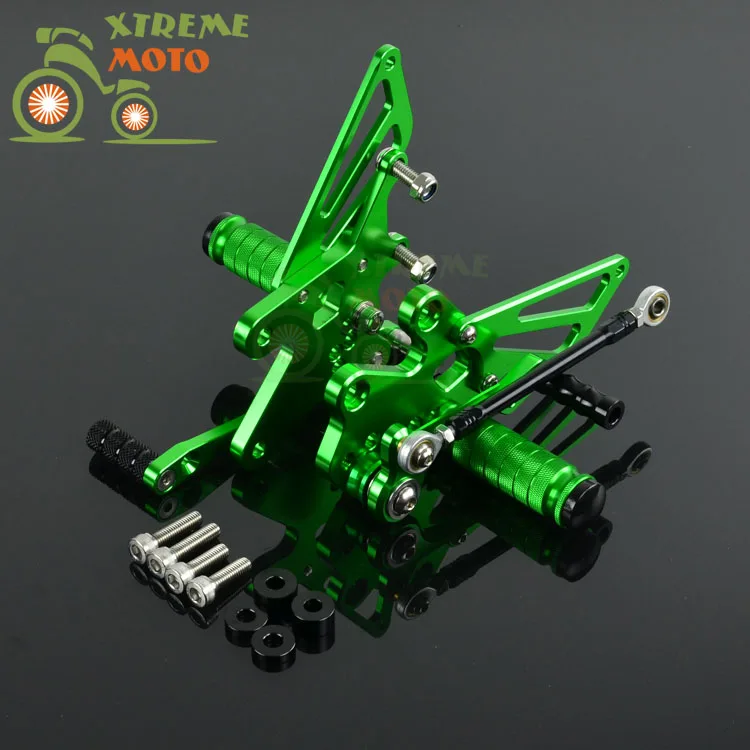 

CNC Adjustable Motorcycle Billet Foot Pegs Pedals Rest For KAWASAKI Ninja 250R 2008-2012 2008 2009 2010 2011 2012 08 09 10 11 12