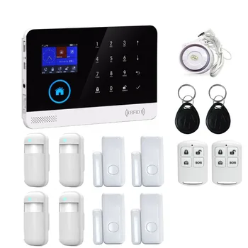 

Wireless WiFi 3G GSM GPRS Alarm system APP Remote Control 2.4-inch TFT Support SMS alarm/disarm and voice alarm/disarm