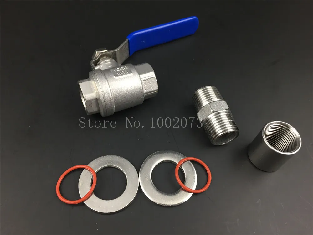 Stainless Steel Beer brewing Weldless Kettle Ball Valve Kit, 12NPT with Quick Disconnect Set and bulkhead assembly (3)