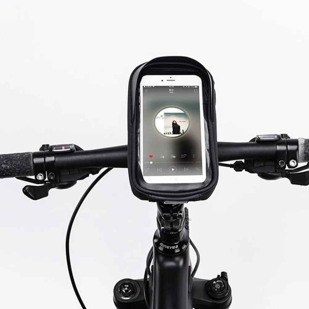 Discount Black Bicycle Cycling Bag Front Removable & Waterproof Bike Handlebar Bags For Below 6 Inches Phone Bicycle Accessories #sx 3