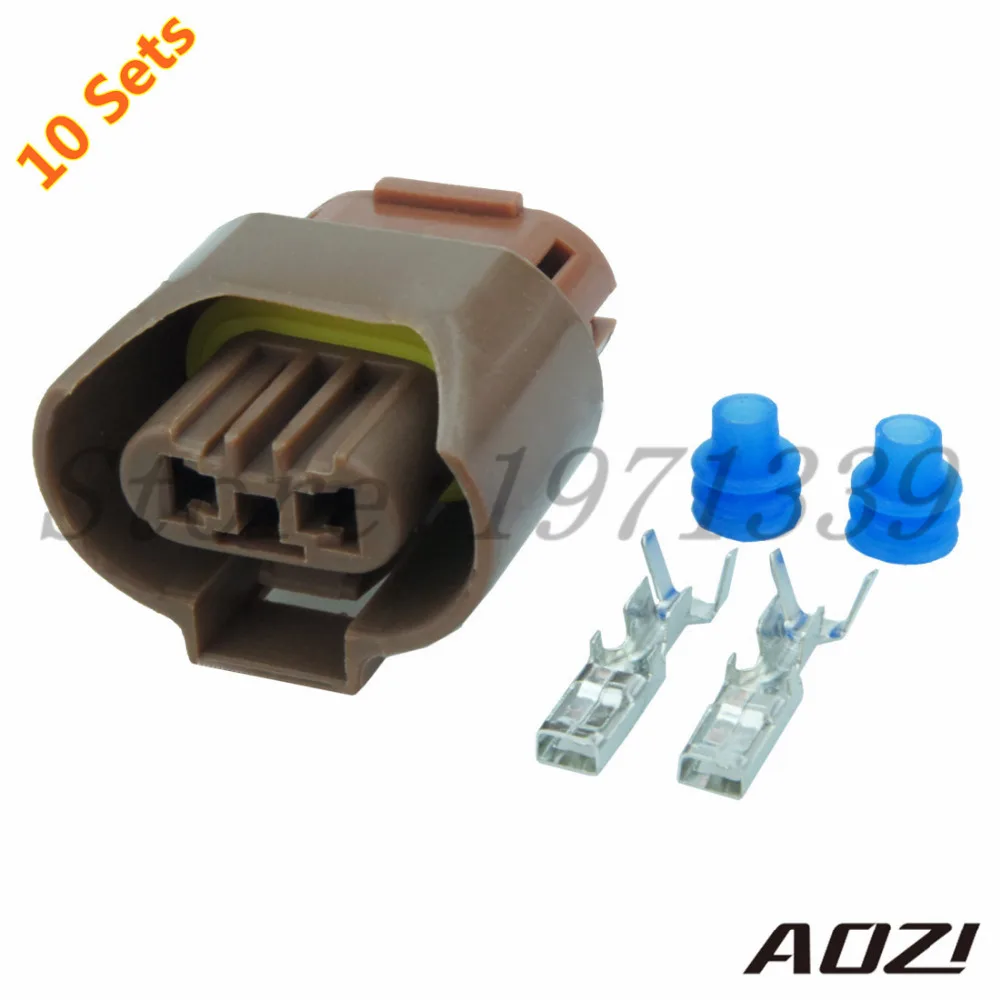 Ten Sets Kit Automotive Female Electrical 2 Pin Cable Plastic