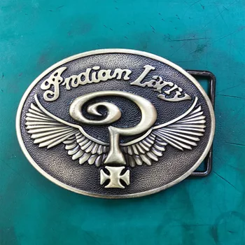 

1Pcs Luxury Brand Bronze Indian Larry Motorcycle Cowboy Belt Buckle