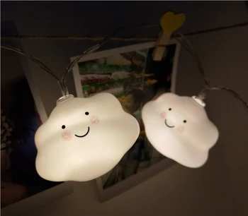 

[Seven Neon]Battery power 1.5M 10leds/3M 20leds cloud shape child room/garden/Christmas/decoration/holiday led string light