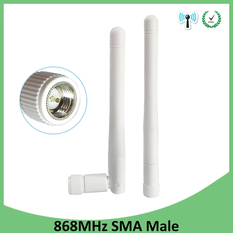 

5pcs 868MHz 915MHz Antenna 3dbi SMA Male Connector GSM 915 MHz 868 MHz antena outdoor signal repeater antenne waterproof Lorawan