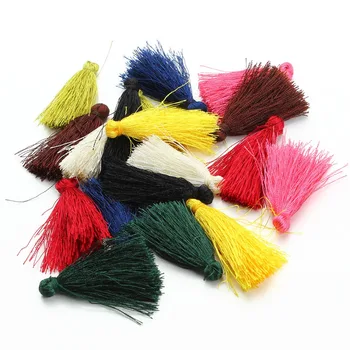 

Xinyao Wholesale 50pcs/lot Mix Colors Cotton Tassels 40mm Length Handmade Earring Tassel Charm Pendant for DIY Jewelry Making