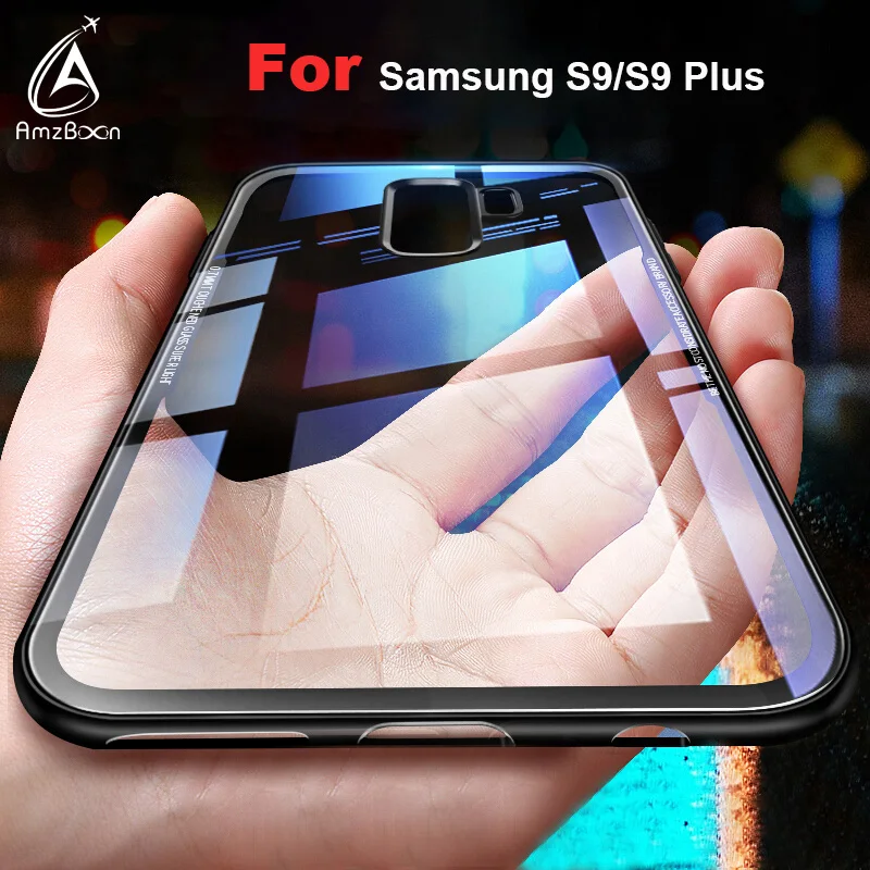 9H Tempered Glass Case for Samsung Galaxy S10 Note 10 Plus Crystal Clear Hard Cover for Samsung A50 Bumper Case for Samsung S10e