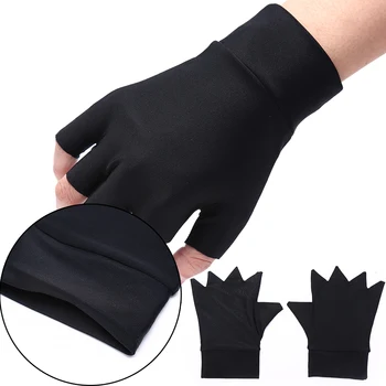 

1 Pair Magnetic Therapy Fingerless Gloves Arthritis Pain Relief Heal Joints Braces Supports Health Care Tool Compression black