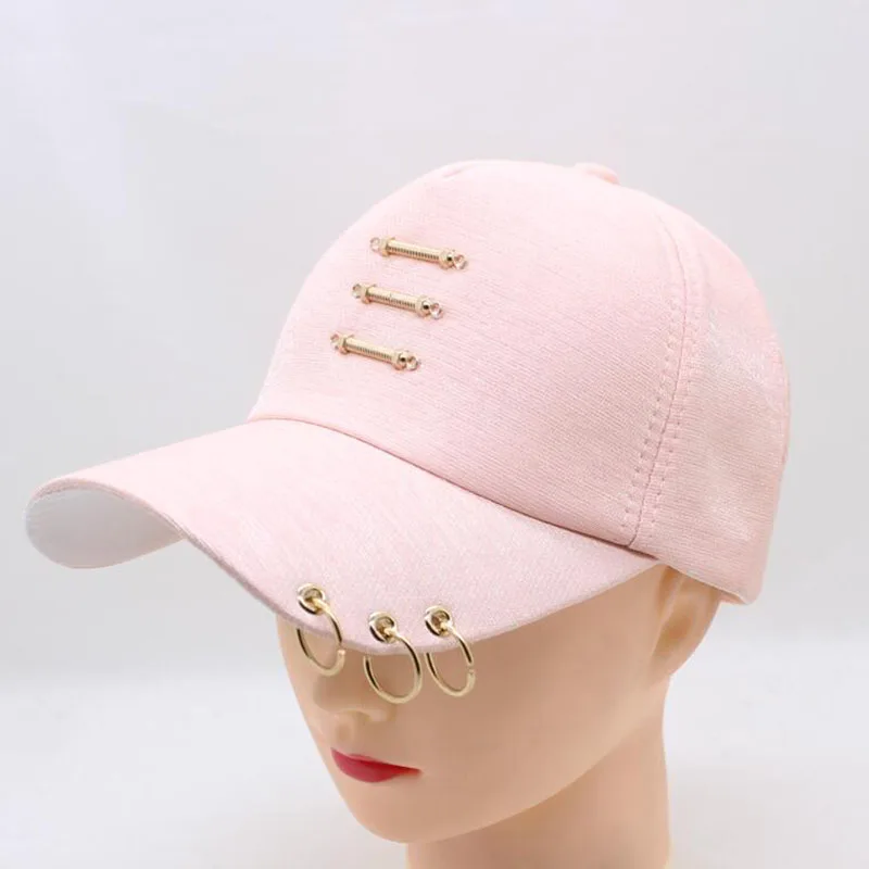 

BING YUAN HAO XUAN Hoop Cap Harajuku Style Curved Eaves Baseball Caps Hip-Hop Hat Female Summer Sun Hat Unisex Ring Hats