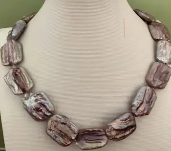 

gorgeous 14-20 mm baroque lavender pearl necklace 18inch 36"