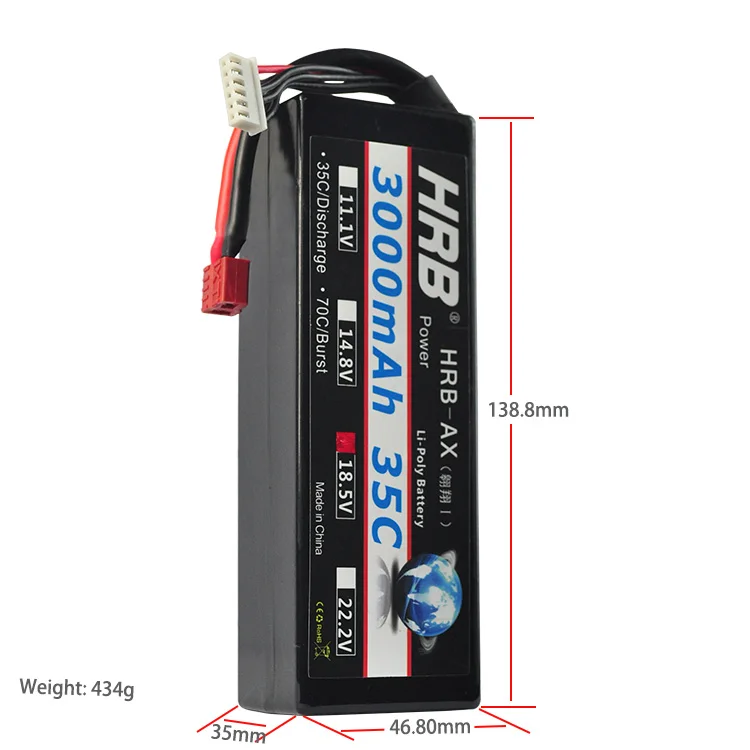 

HRB RC Car Lipo 5S Battery 3000mAh 35C MAX 70C 18.5V Hard Case RC Drone AKKU Bateria For Helicopter Car Traxxas Truck