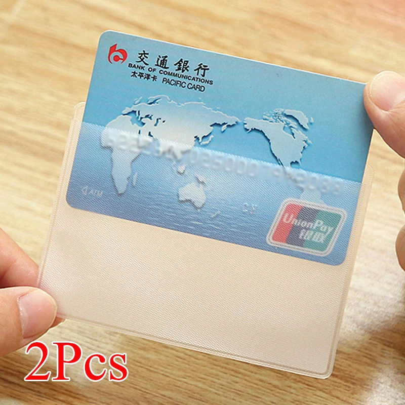 

2pcs/set discount price Blocking Reader Card Cover Aluminum Foil Credit Card Holder Protection ID Bank Card Case Safty Pack