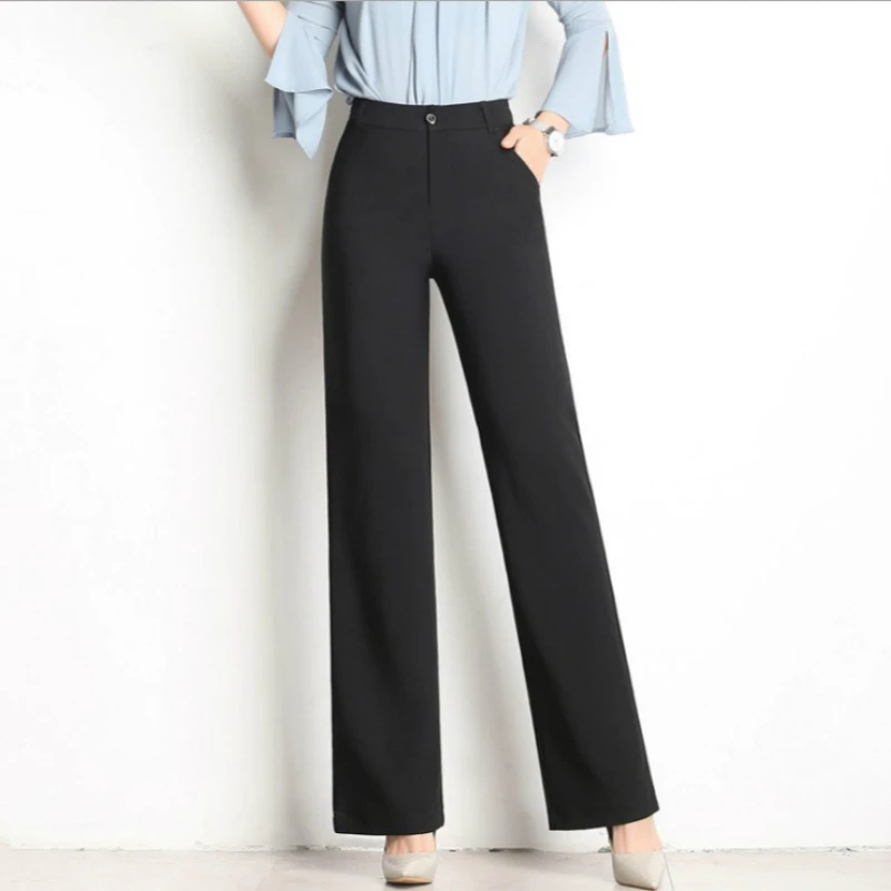 Nueva Alta 2019 Y Cintura Niñas Pantalones Las Marca Plus De Verano Tamaño Flare 79138 Oficina Mujeres Negro Ligero gris Ropa Primavera Femenino Fqg8Edwq