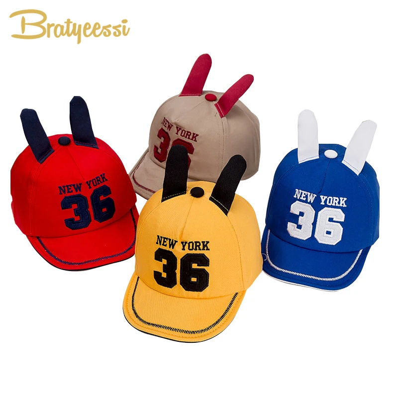 

Fashion Baby Hat for Boys Cartoon Baby Girl Hat with Ears Spring Autumn Children Baseball Cap Baby Muts Cotton Kids Hats 1PC