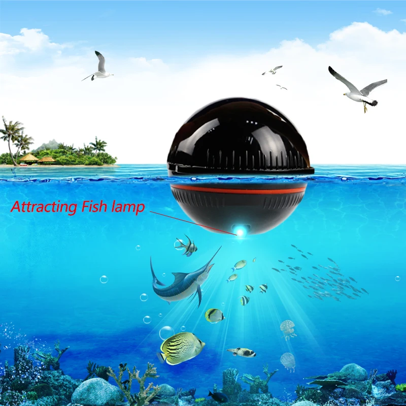 Erchang XA02 Portable Sonar Sensor Deeper Depth 48m/160ft Detector Alarm Bluetooth Fish Finder For Fishing Wireless Echo Sounder