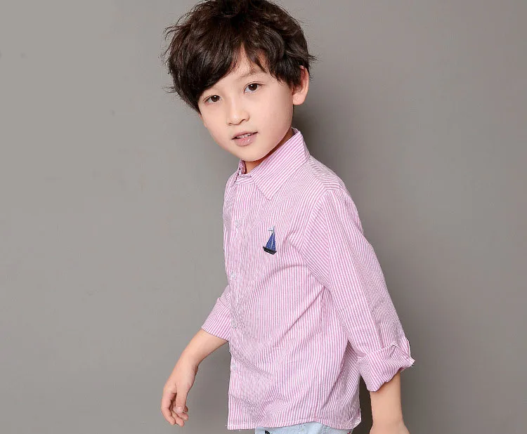 new 2018 spring children school striped shirts for baby boys tops clothing 10 11 12 years teenage boy kids cotton shirt blouses (14)
