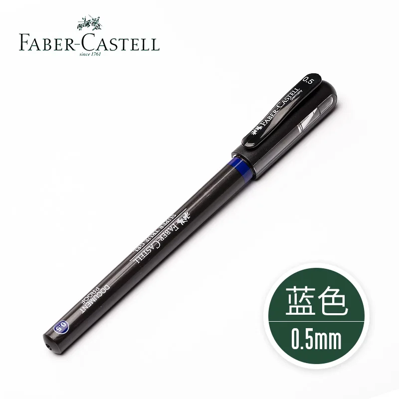 0.5mm BLUE 5 шт немецкая FABER-CASTELL супер настоящая гелевая ручка 0,38/0,5 мм черная Водонепроницаемая ручка для подписи - Цвет: 0.5mm BLUE