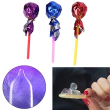 Novelty Lollipop Package Gift Condom Latex Lubricants Condoms Men Adult Contraceptive Supplies Safe Sex Toys