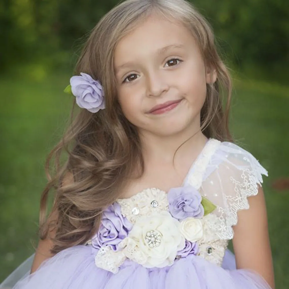 Lilacs Toddler Girl Christmas Tutu Dress Girls Frock Children Nova Ankle Length Lace One Shoulder Dress Kids Costume Princess 8T (26)
