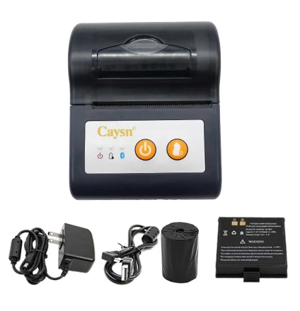 58 мм ручной тепловой чековый портативный мобильный телефон Bluetooth принтер - Цвет: Черный