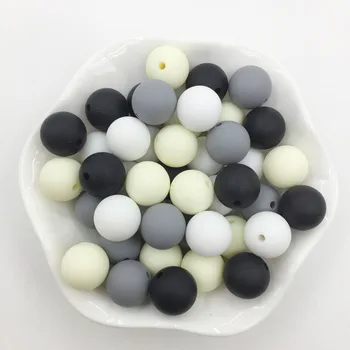 

12MM Candy Silicone Beads Unisex Baby 100PC Round Silicone Beads 12mm BPA Free Set Silicone Teething Beads Teether