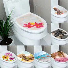 Стикер для туалета с милым мультяшным животным 3d сиденье для унитаза ПВХ Настенная Наклейка на Холодильник Дверь Декор Наклейка s наклейки декоративные обои