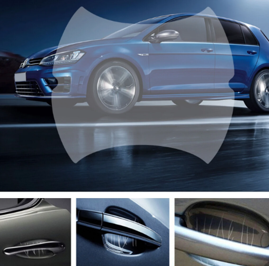 

car door handle stickers auto styling Sticker for hyundai i20 volvo s80 vw bora lancer mercedes w204 renault laguna 3 passat