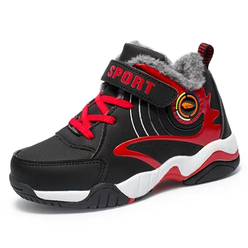 

2018 Autumn Winter New Style Kids Sneakers Boys Running Shoes Girls Outdoor Sport Shoes Children's Basketball Shoes PU Leather