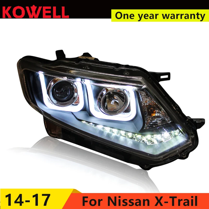 KOWELL стайлинга автомобилей для Nissan X-Trail фары- для X-Trail светодиодный фары DRL Объектив Двойной Луч H7 HID bi Xenon