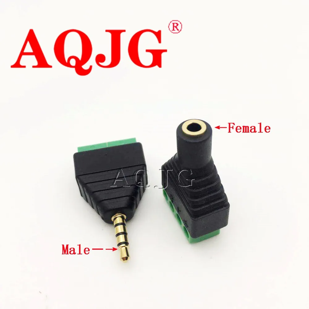 

Video AV Balun 2.5mm 4Pole Stereo Female to AV Screw Terminal Stereo Jack 2.5mm Male 4Pin Terminal Block Plug Connector