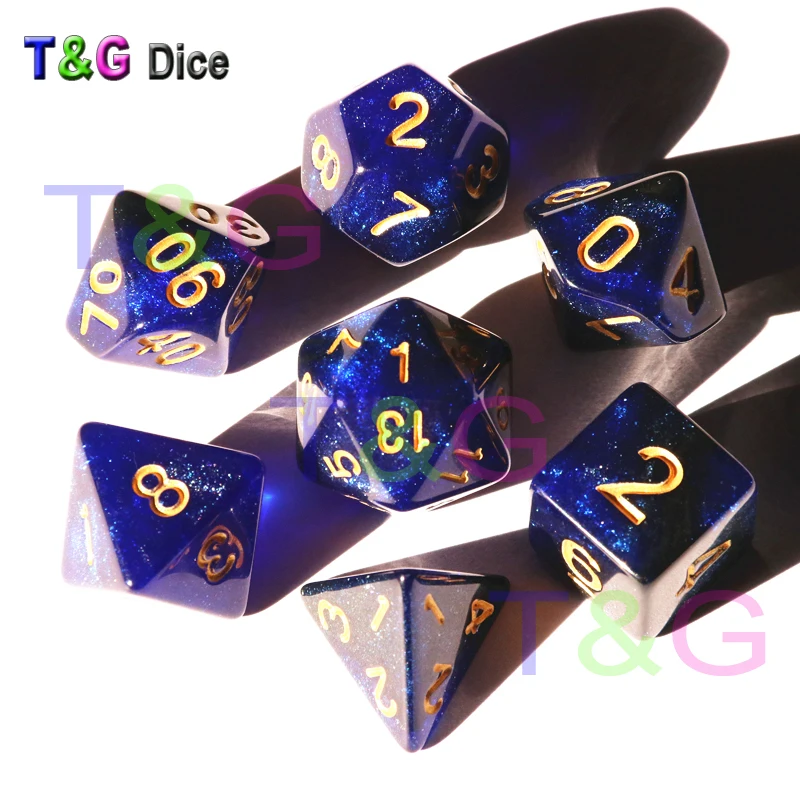 Universe Galaxy Dice Multi-Sided Dice with Dragons and Dungeons Games Dice Set for entertainment Board Game