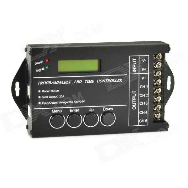 

1.5" LED Programmable Time Controller - Black (12~24V / 130cm-Cable) for RGB Strip Module Free Shipping