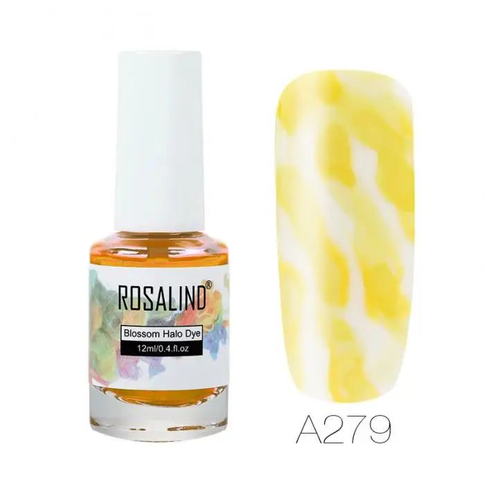 12 цветов для женщин Rosalind Nail Art Iink Smudge Liquid удобная чистка от быстросохнущего нетоксичного лака для ногтей 998