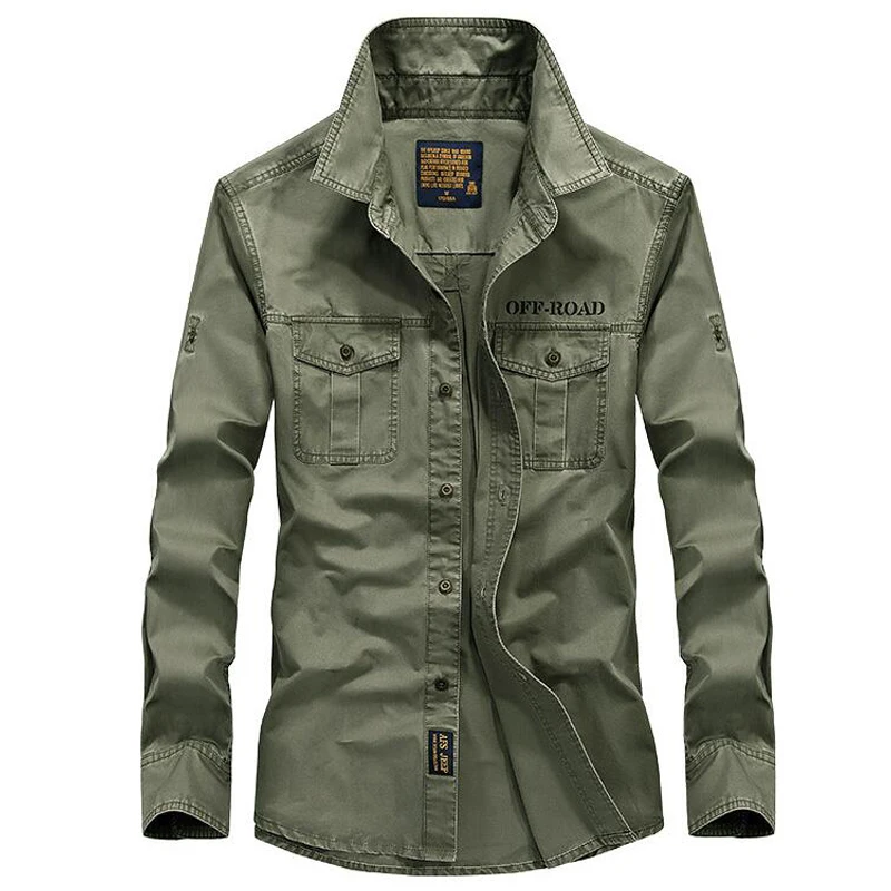Мужские рубашки с длинным рукавом camisa social military из 100% хлопка брендовые
