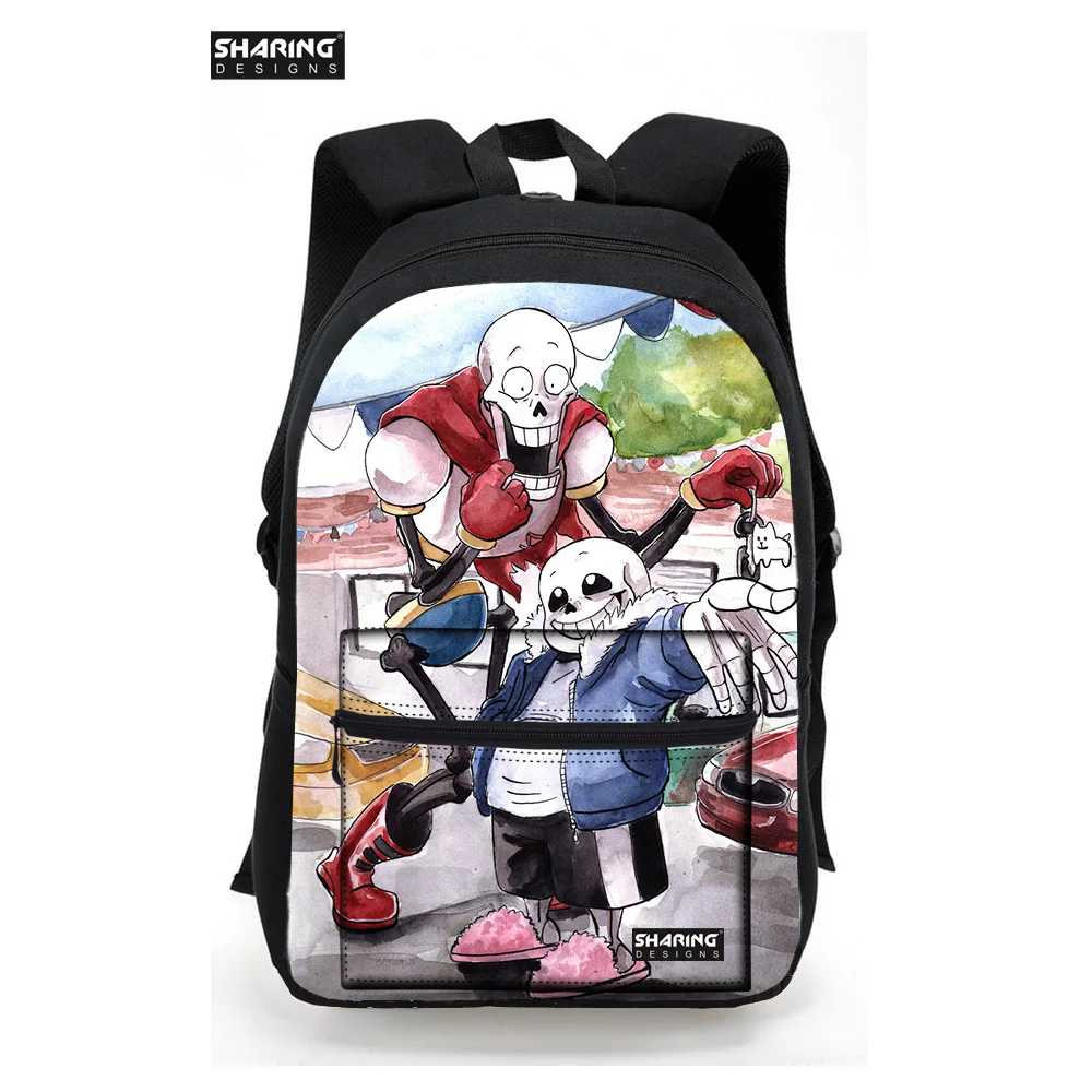 19 дюймов рюкзак Sans And Papyrus школьные рюкзаки для мальчиков и девочек детские сумки