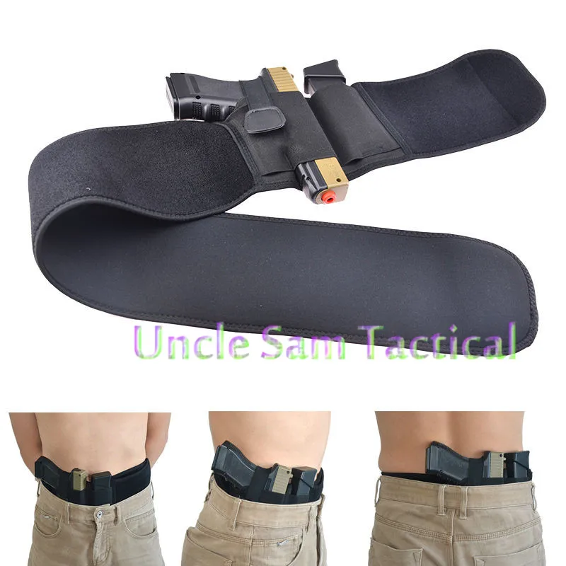 Encaixa para Glock m9 e Mais Direita Esquerda Cinto Banda Barriga Pistola Tático Arma Coldre se 17 18 19 20 Beretta - Mão 9 tático mão arma coldre se encaixa para