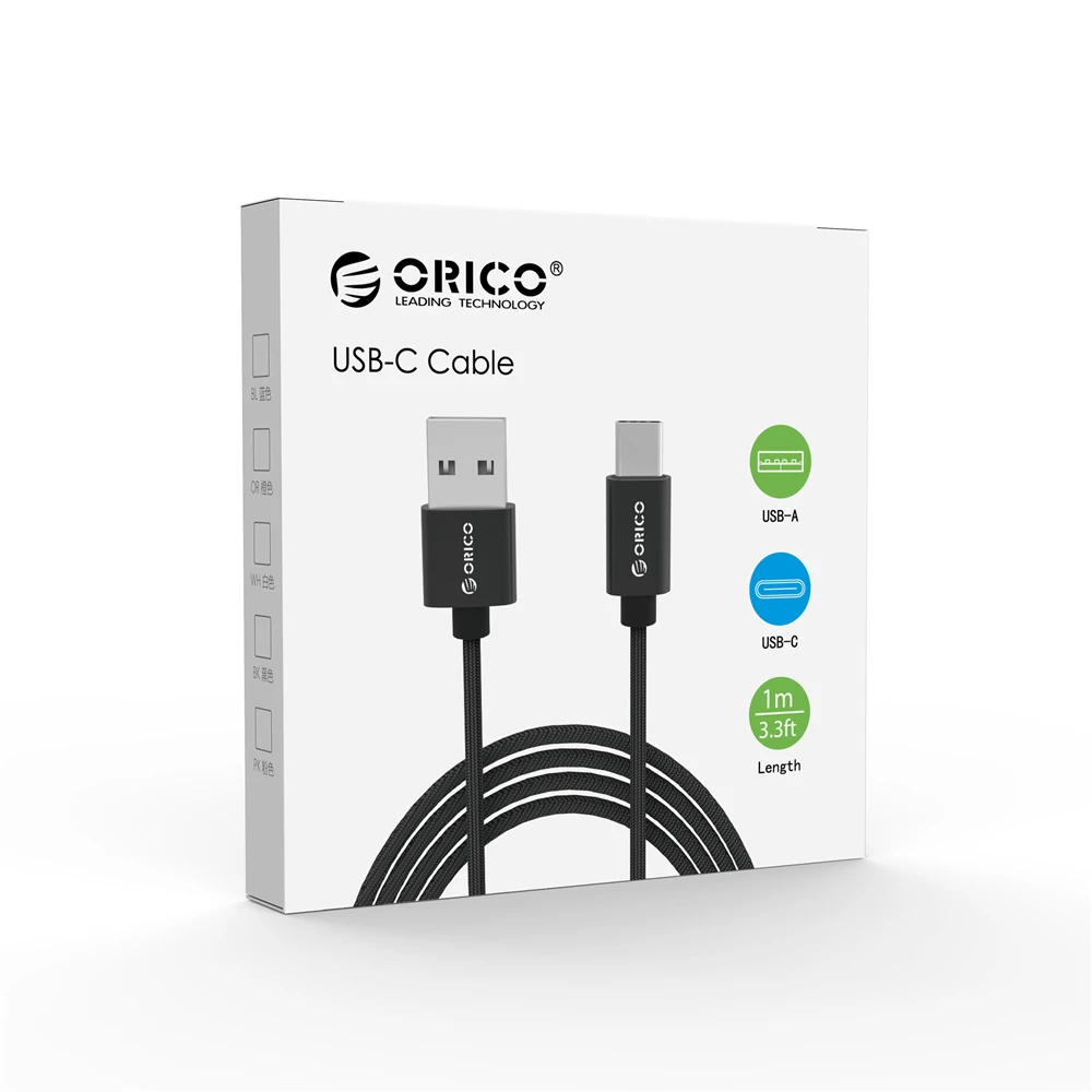 ORICO нейлоновый usb type-C кабель usb type-c кабели для xiaomi mi5 Oneplus LG Nexus 5x huawei samsung letv usb type c провод