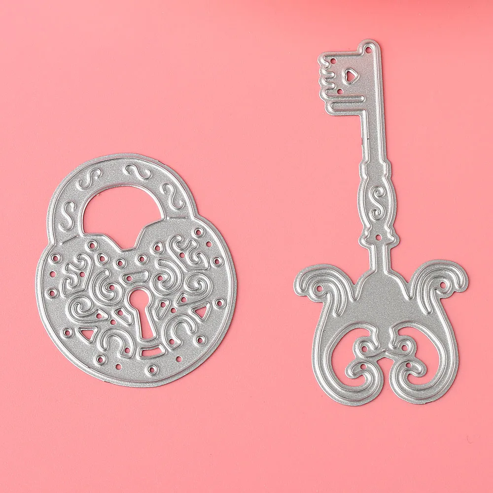 1PC 2018 NEW Arrivals!!! Key Lock Metal DIY Cutting Dies Stencil Scrapbooking Embossing Paper