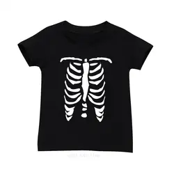 DERMSPE/2019 футболки с короткими рукавами для девочек и мальчиков футболки для детей футболка для малышей Детская одежда черные футболки с