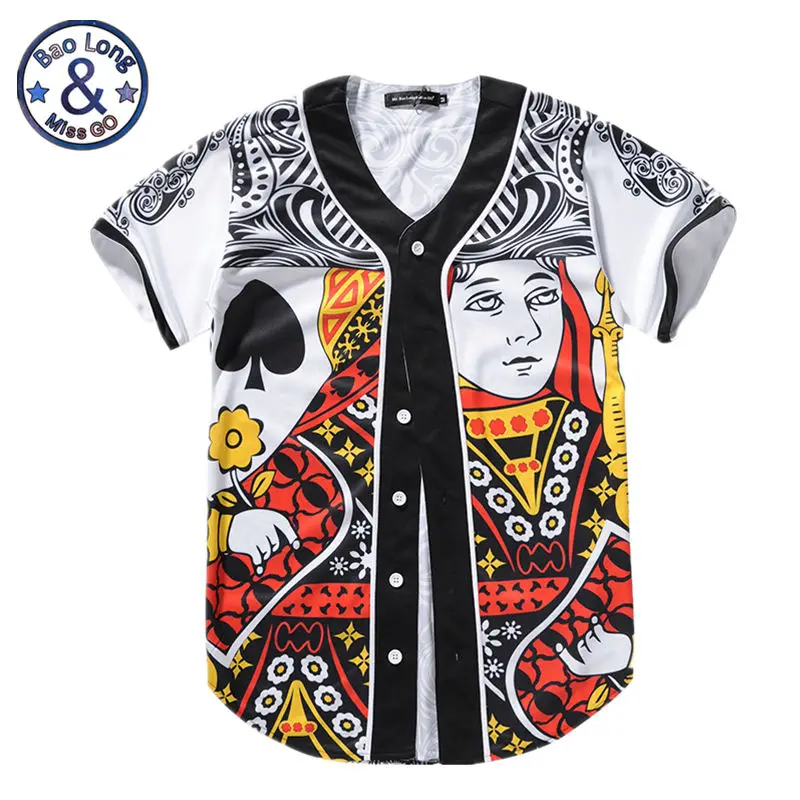 Mr-Bao-Long-Summer-Men-Women-Baseball-T-shirt-3D-Print-Poker-Playing-Card-Funny-Cool