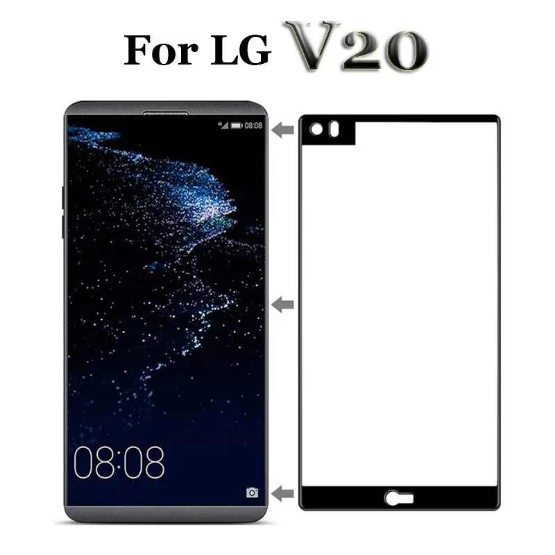 Для LG V20 полное покрытие закаленное стекло 9H 2.5D Премиум Защитная пленка для