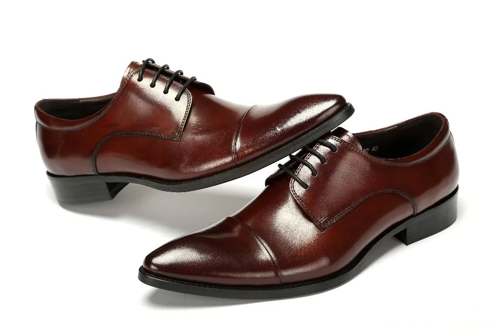 Модные черные/коричневые модельные туфли в стиле дерби; мужские свадебные туфли; деловая обувь из натуральной кожи; мужская обувь
