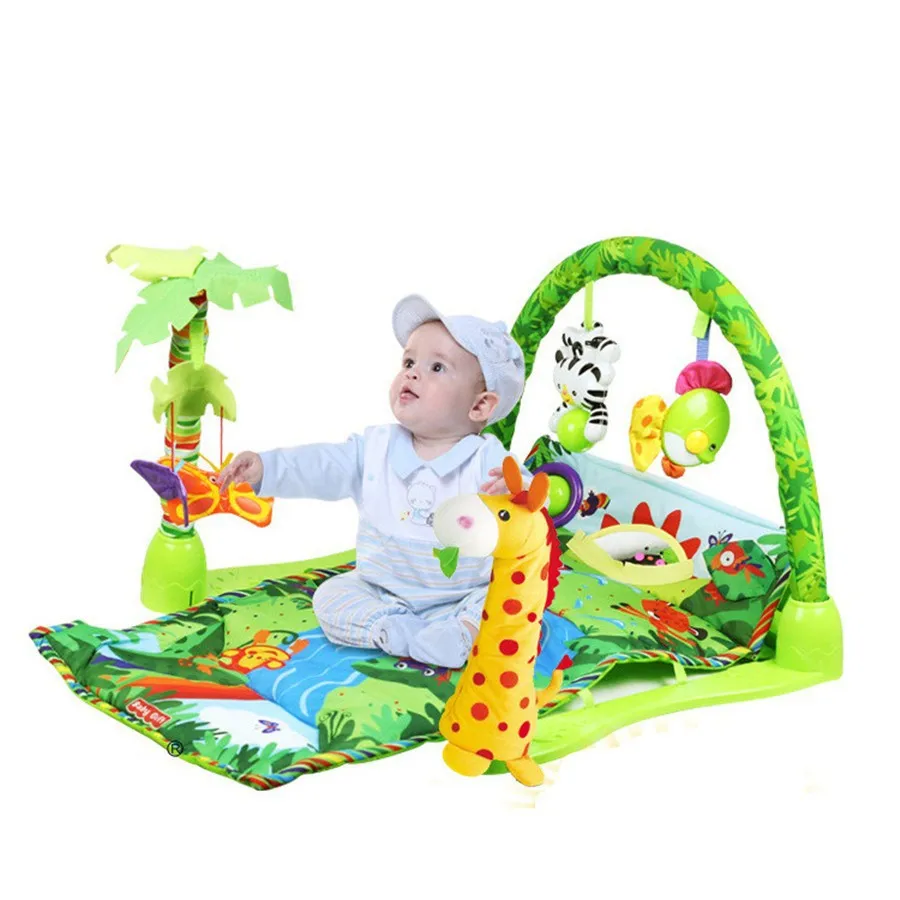 Delicate Music Sound Farm Animal Kids Baby Play Playing Mat Carpet activity forest Play mat Gym Toy baby game mat grow up gift