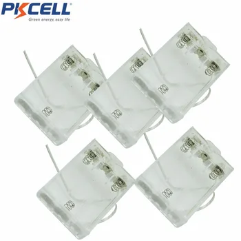 

5X Transparent Battery Holder 3-AA Cells Case Box With 6" Cable Leads & Switch